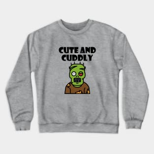 Cute and Cuddly Creepy Green Monster Light-Color Crewneck Sweatshirt